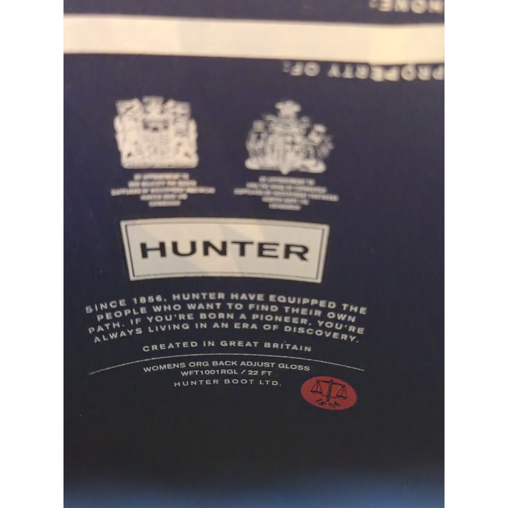 Hunter Org Wms Tall Rain Boots Melody Back Ad Gloss Rubber WP Wellies 9 NEW $190 - Picture 12 of 14
